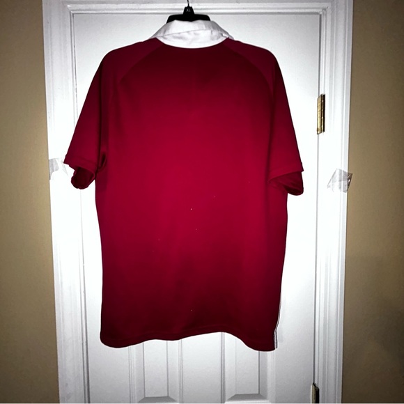 Nike Alabama Red and White Dri-FIT Golf Polo Top Size Medium - Picture 3 of 3